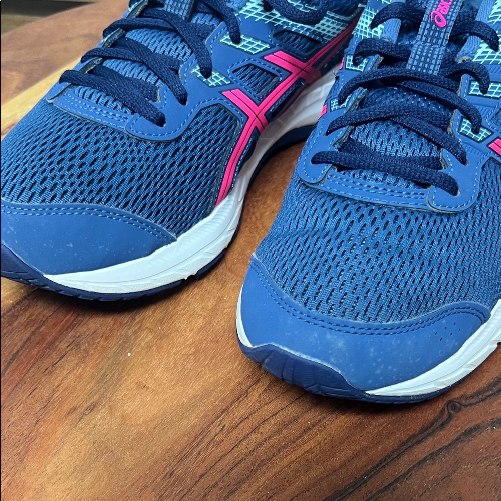 ASICS Gel Contend 6 Running Shoe Grand Shark/Pink Glo Colorway Women Size 9 - Picture 8 of 9